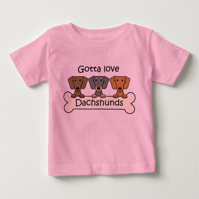 T-shirts Três Dachshunds (Frente)