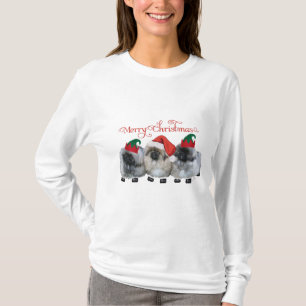 T-shirts Três Filhotes de Pekingese Natal