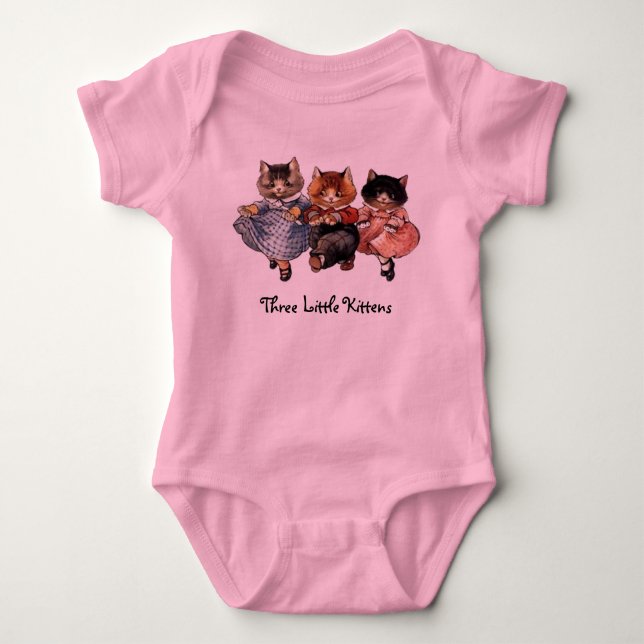 T-shirts Três gatinhos pequenos (Frente)