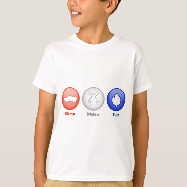 T-shirts Três ícones holandeses (Frente)