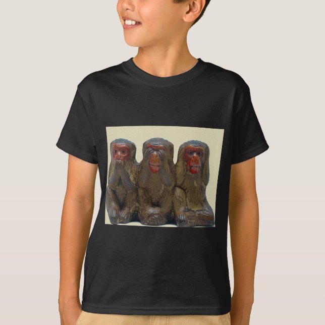 T-shirts Três Macacos Sábios (Frente)
