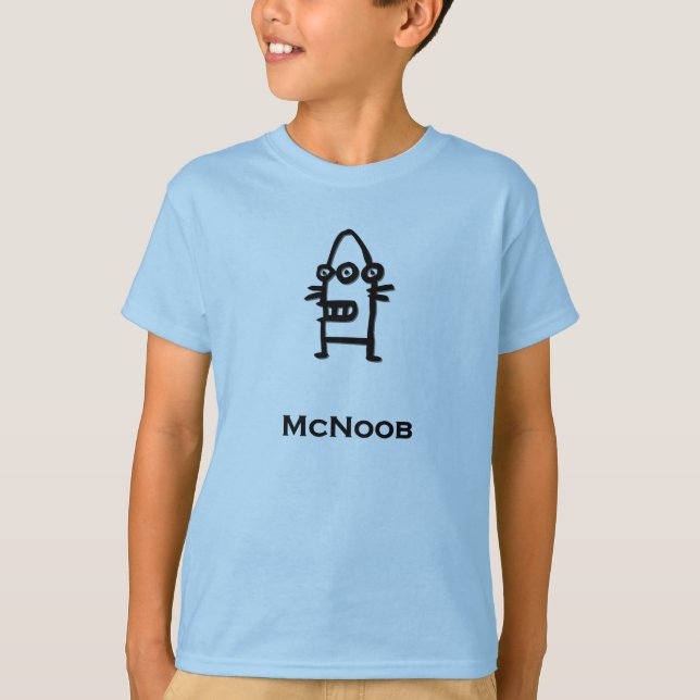 T-shirts Três Olhos Bot McNoob (Frente)