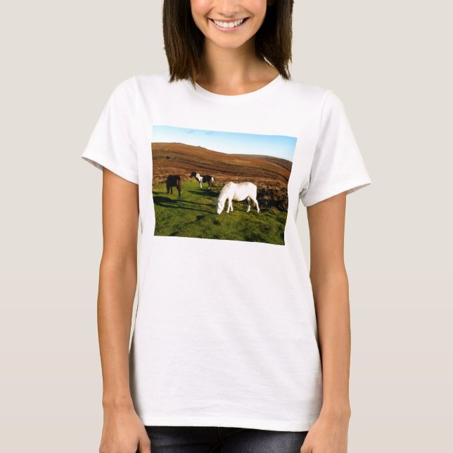 T-shirts Três pôneis em Dartmoor (Frente)