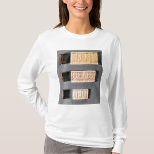 T-shirts Três selos do cilindro com impressões,