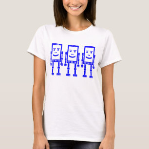 T-shirts Três Telefones Robo - Azul