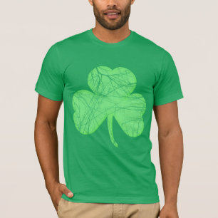 T-shirts Trevo afligido vintage