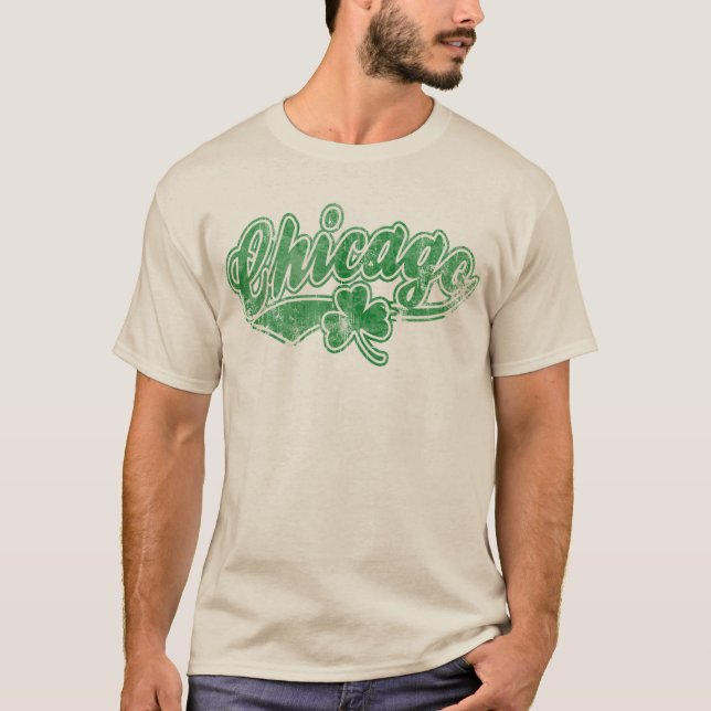 T-shirts Trevo do irlandês de Chicago (Frente)