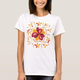 T-shirts Trevos abstratos no rosa e no amarelo