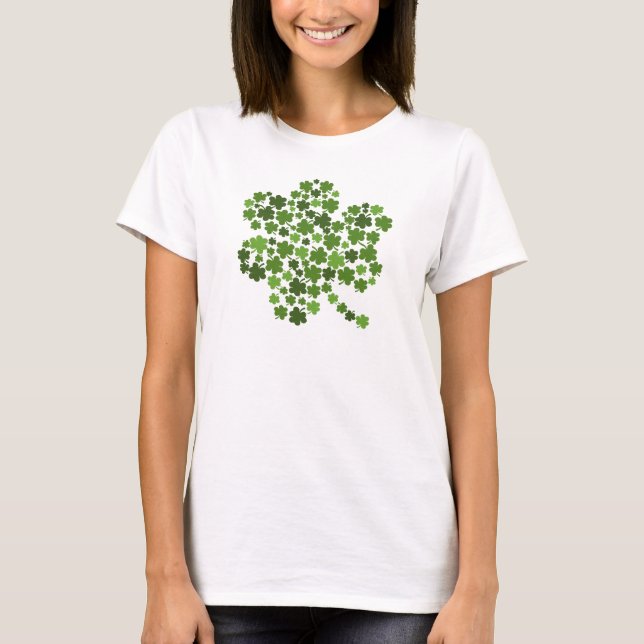T-shirts Trevos em um trevo (Frente)