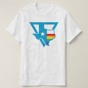 T-shirts triângulo arco-íris texas