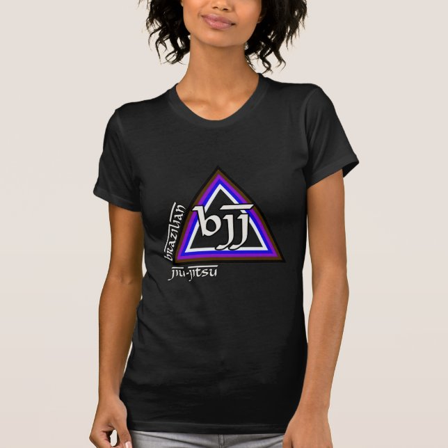 T-shirts Triângulo de Jiu Jitsu BJJ do brasileiro do (Frente)