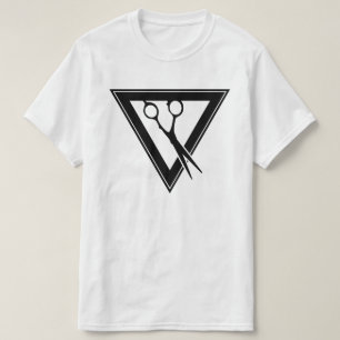 T-shirts triângulo de tesoura capilar