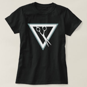 T-shirts triângulo de tesoura capilar