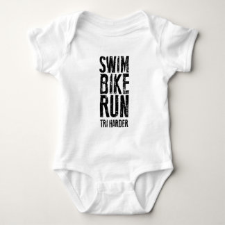 T-shirts Triathlon do funcionamento da bicicleta da natação