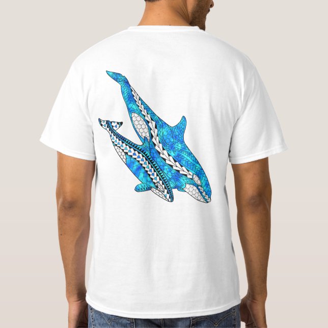 T-shirts Tribal Orca Whales (Verso)