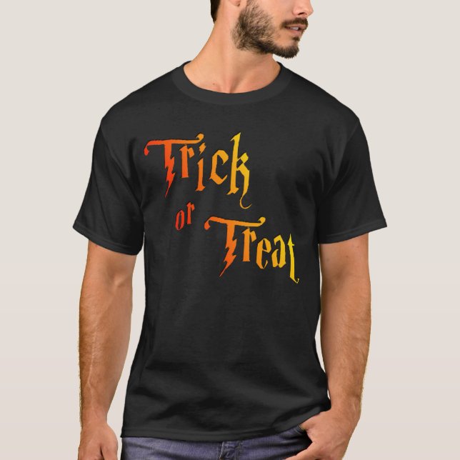 T-shirts Trick ou Treine o Halloween (Frente)