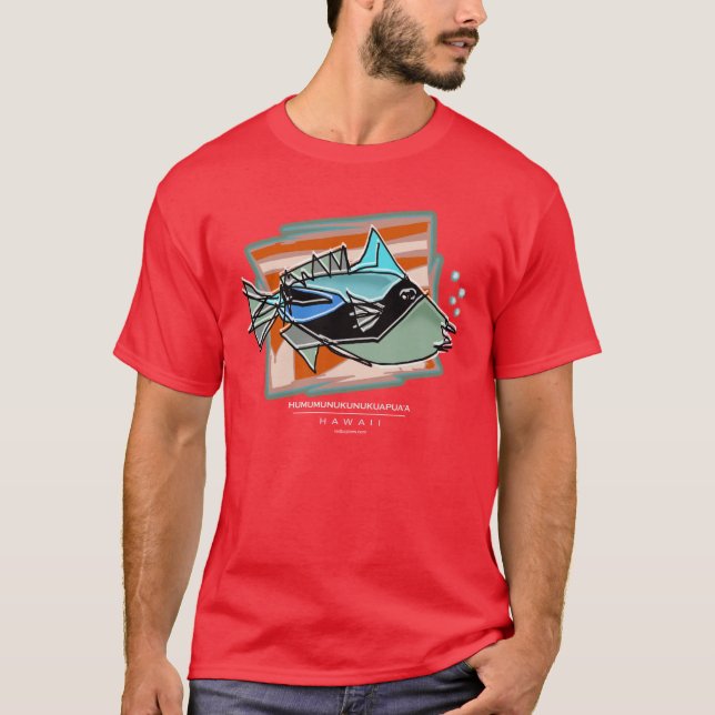 T-shirts Triggerfish havaiano (Frente)