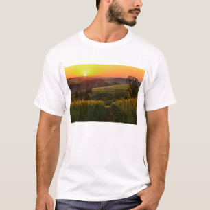 T-shirts Trigo da agricultura do por do sol