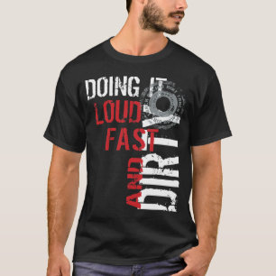 T-shirts Trilha de sujeira que compete o roupa