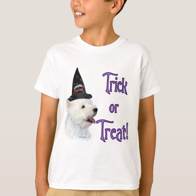 T-shirts Trilha de Terrier Branco da Highland Ocidental (Frente)
