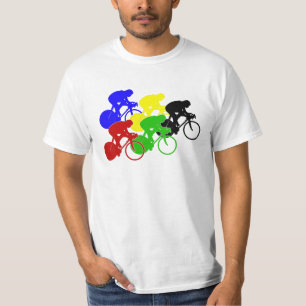 T-shirts Trilhos de bicicleta de ciclismo de pista