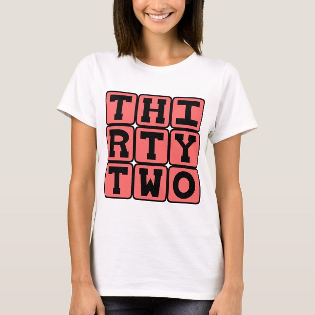 T-shirts Trinta e Dois, Número 32 (Frente)