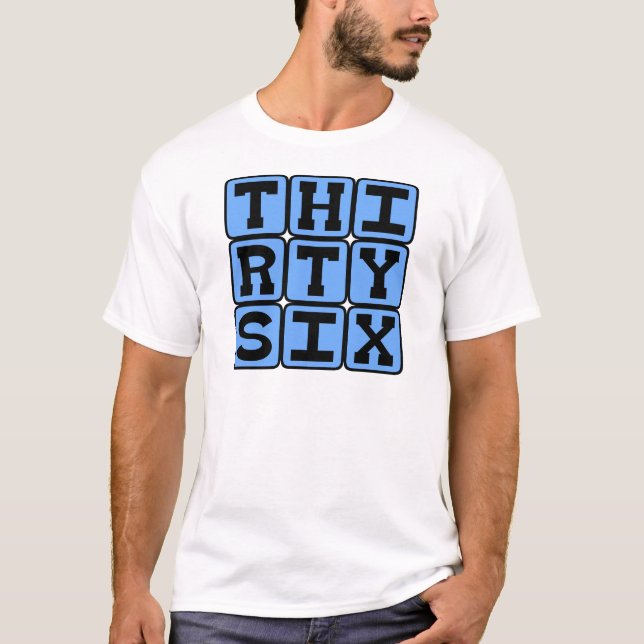 T-shirts Trinta e Seis, Número 36 (Frente)