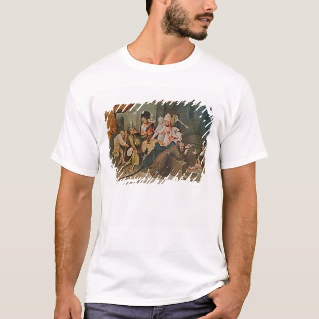 T-shirts Triptych da tentação de St Anthony (Frente)