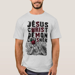 T-shirts Triturador do demónio do Jesus Cristo
