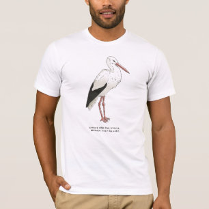 T-shirts trivialidade da cegonha