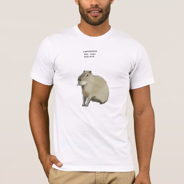 T-shirts trivialidade do capybara (Frente)