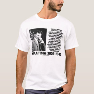 T-shirts Troca de Nikola Tesla de citações do pensamento