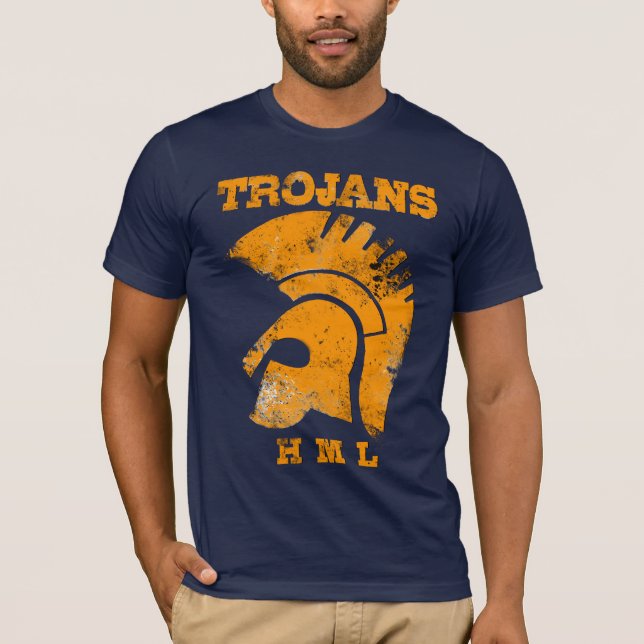 T-shirts Trojan - roupa básico do T dos homens (Frente)
