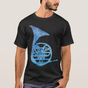 T-shirts Trompa francesa azul elétrica