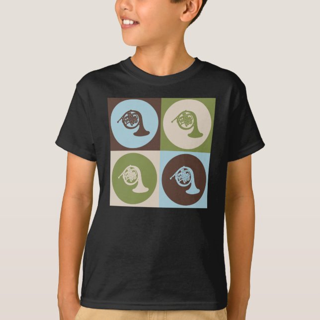 T-shirts Trompa francesa do pop art (Frente)