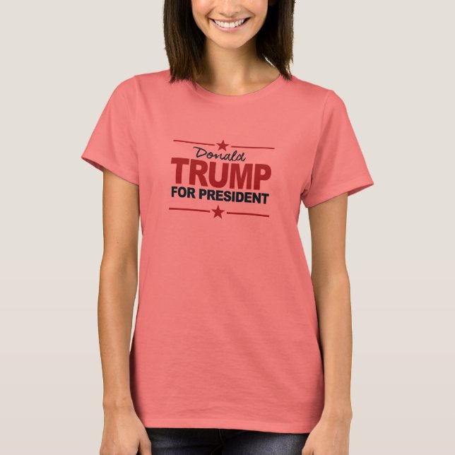T-shirts Trump Para Assinatura Do Presidente 2016 (Frente)