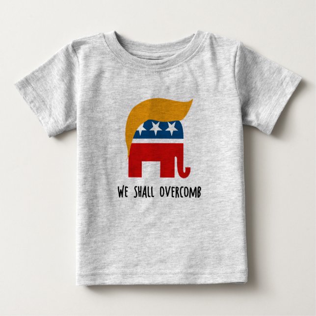 T-shirts Trumplican - nós devemos Overcomb (Frente)