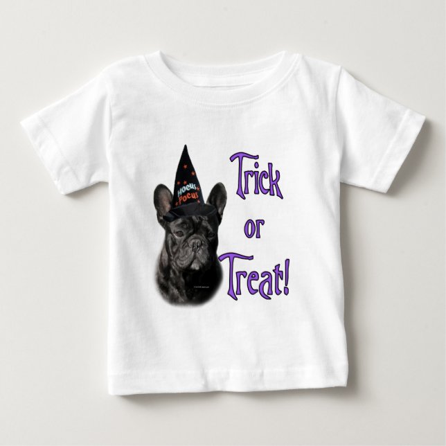T-shirts Truque de Buldogue Francês (Frente)