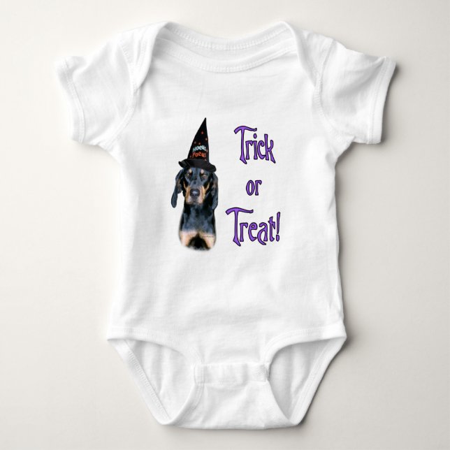 T-shirts Truque de Contorno Preto e Tan (Frente)