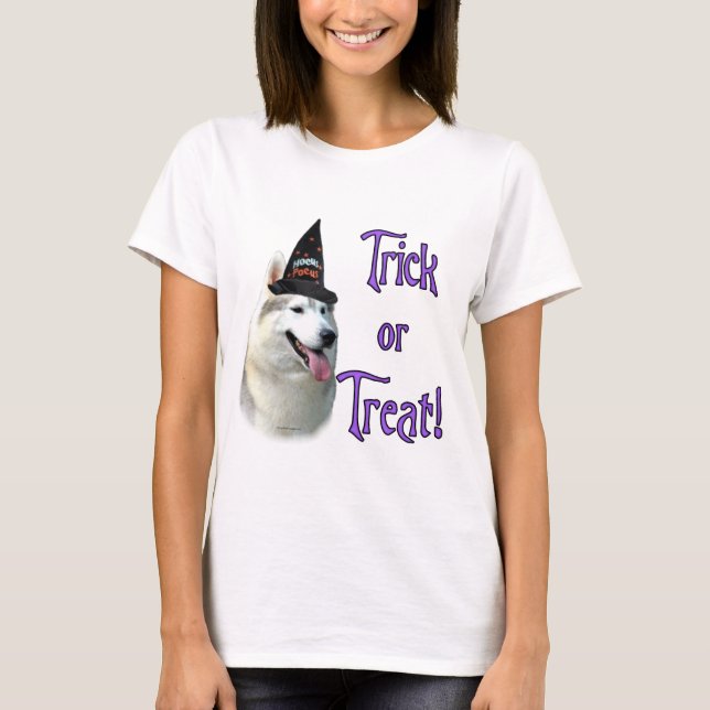 T-shirts Truque Siberian Husky (Frente)