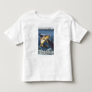 T-shirts Truta que pesca o secção transversal - Wrangell,