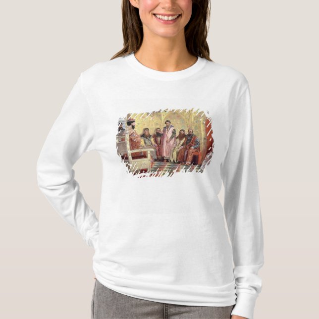 T-shirts Tsar Mikhail Fyodorovich com Boyars (Frente)