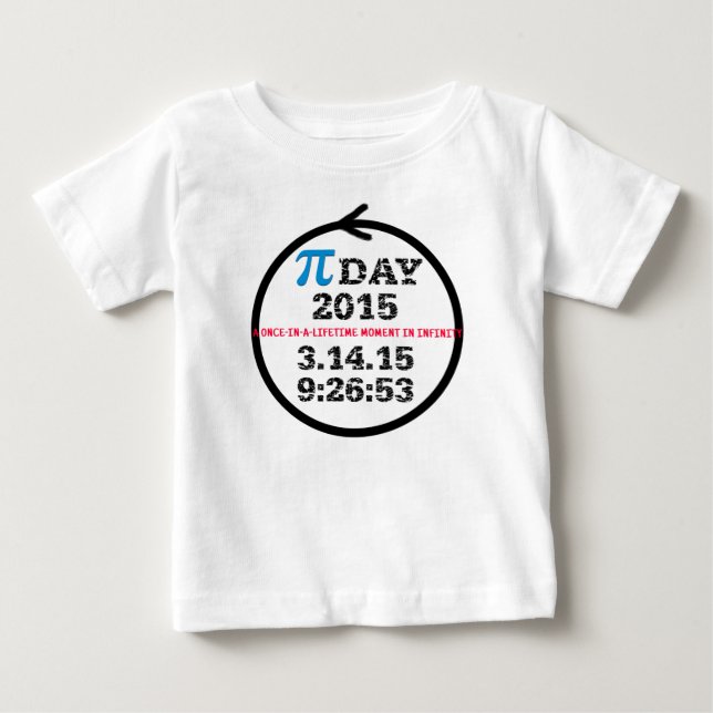 T-shirts Tshirt 2015 do bebê do dia do Pi (Frente)