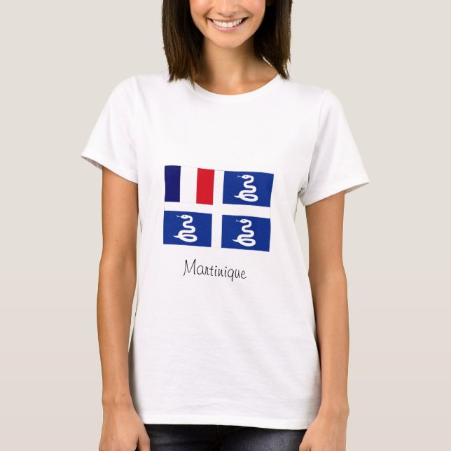 T-shirts Tshirt da bandeira de Martinica (Frente)