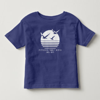 T-shirts TShirt da criança da praia da família de Petersen