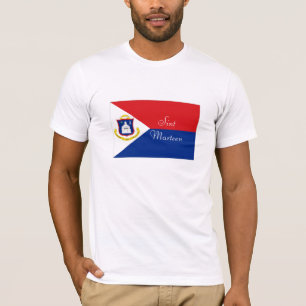 T-shirts Tshirt da lembrança da bandeira de Sint Marteen S