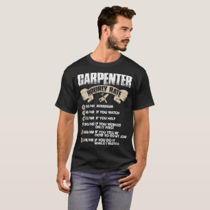 T-shirts Tshirt da taxa horária do carpinteiro