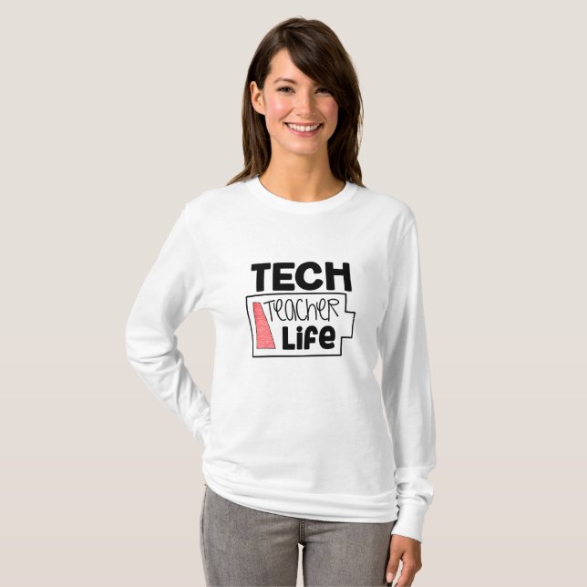 T-shirts Tshirt da vida do professor da tecnologia (Frente Completa)