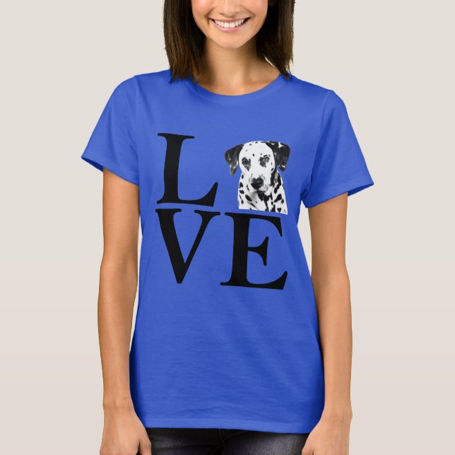 T-shirts Tshirt Dalmatian do amor (Frente)