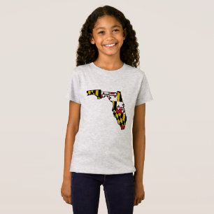 T-shirts Tshirt das meninas do esboço de Florida da